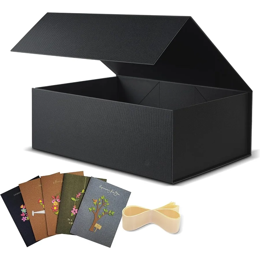5 Pack Lar Gift ox lack 13x10x5 inc wit Magnetic Lids Gift Packaging ox Groomsmen oxes for Prents Contains Card Rion Foldale
5 Pack Lar Gift ox lack 13x10x5 inc wit Magnetic Lids Gift Packaging ox Groomsmen oxes for Prents Contains Card Rion Foldale