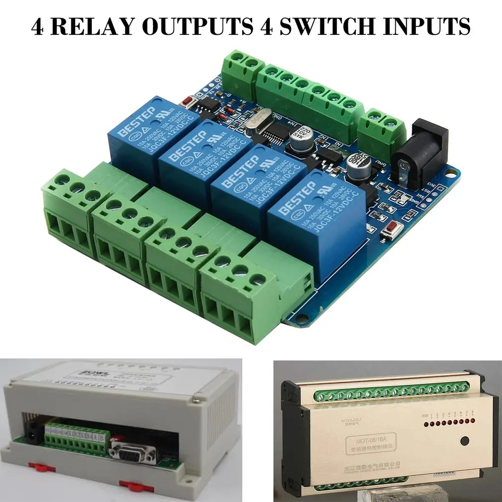 4 Relay Indicator Board Modbus Rtu 4 Channel 12V Relay Module Switch Input / Output RS485 / TTL Communication Interface Relay
4 Relay Indicator Board Modbus Rtu 4 Channel 12V Relay Module Switch Input / Output RS485 / TTL Communication Interface Relay