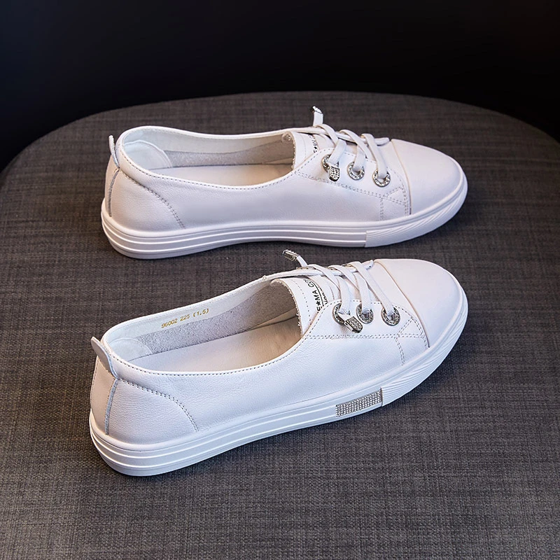 2026 Summer New Genuine Leather White Sneakers For Women Shallow Cut Fold Down Heel Two Ways To Wear Flat Non Slip Rubber Sole
2026 Summer New Genuine Leather White Sneakers For Women Shallow Cut Fold Down Heel Two Ways To Wear Flat Non Slip Rubber Sole