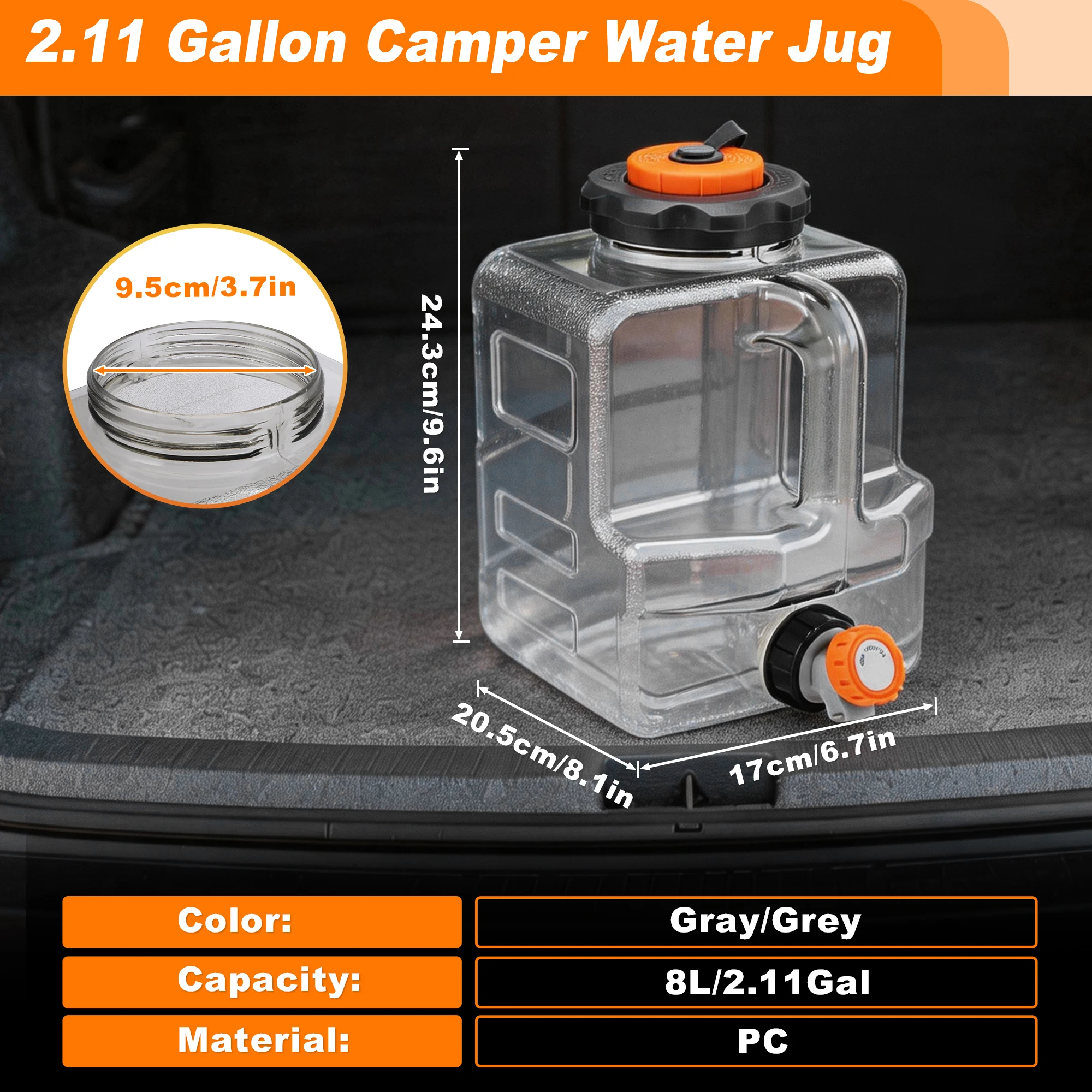 UXCELL 8L/10L/12L15L/20L Camping Water Jug with Spigot RV Water Storage Tank Emergency Water Container Portable Water Bucket
UXCELL 8L/10L/12L15L/20L Camping Water Jug with Spigot RV Water Storage Tank Emergency Water Container Portable Water Bucket
