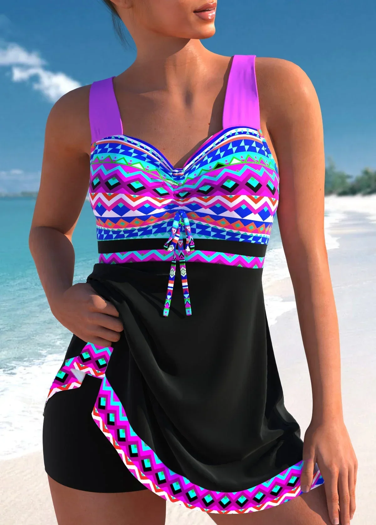 New Comfortable Summer Women's Purple Vintage Pattern Printed Sexy Fashion Bow Resort Beach Swimsuit S-6XL
New Comfortable Summer Women's Purple Vintage Pattern Printed Sexy Fashion Bow Resort Beach Swimsuit S-6XL