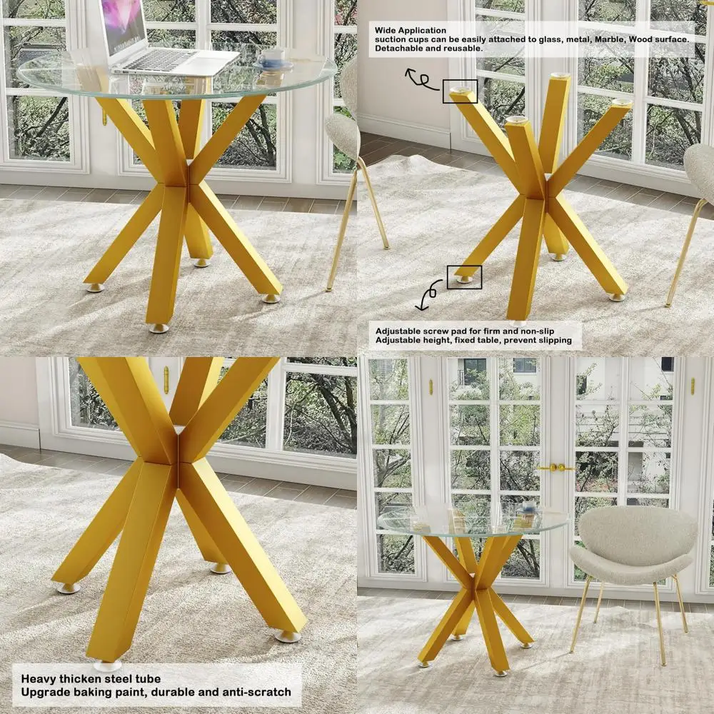 Heavy Duty Metal Dining Table Base for Glass Marble Wood Tops, 28 Inch Pedestal Furniture Legs, Home Kitchen Use
Heavy Duty Metal Dining Table Base for Glass Marble Wood Tops, 28 Inch Pedestal Furniture Legs, Home Kitchen Use