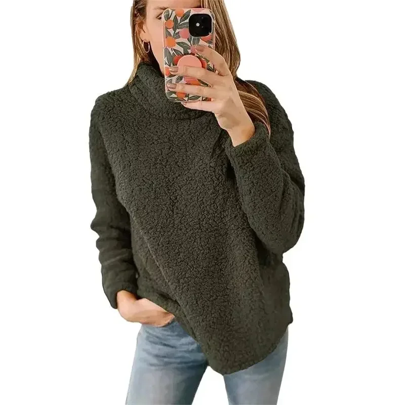 Autumn Winter New Thickened Warm Turtleneck Hoodie Women Korean Casual Solid Color Sweatshirt Female Comfortable Plush Tops 2024
Autumn Winter New Thickened Warm Turtleneck Hoodie Women Korean Casual Solid Color Sweatshirt Female Comfortable Plush Tops 2024