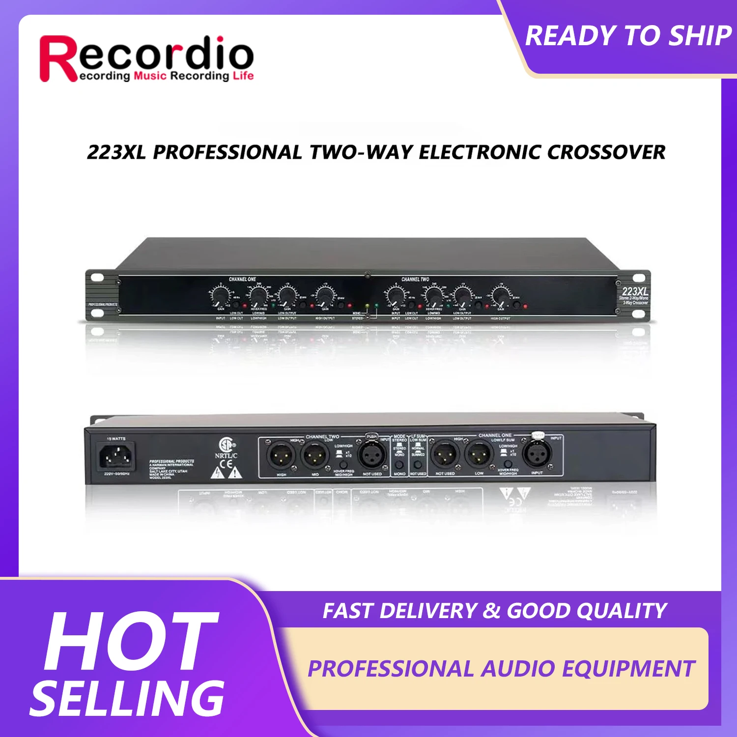 223XL Professional Audio Equipment Stereo 2-Way / Mono 3-Way Crossover, Suitable For Bar Stage Tuning Crossover
223XL Professional Audio Equipment Stereo 2-Way / Mono 3-Way Crossover, Suitable For Bar Stage Tuning Crossover