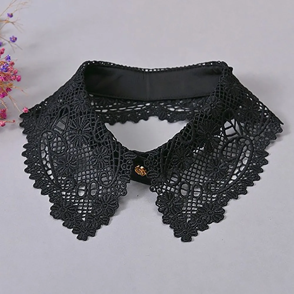 Fashion Lace Floral Fake Collar Detachable Black White False Collar Wedding Dress Accessory
Fashion Lace Floral Fake Collar Detachable Black White False Collar Wedding Dress Accessory