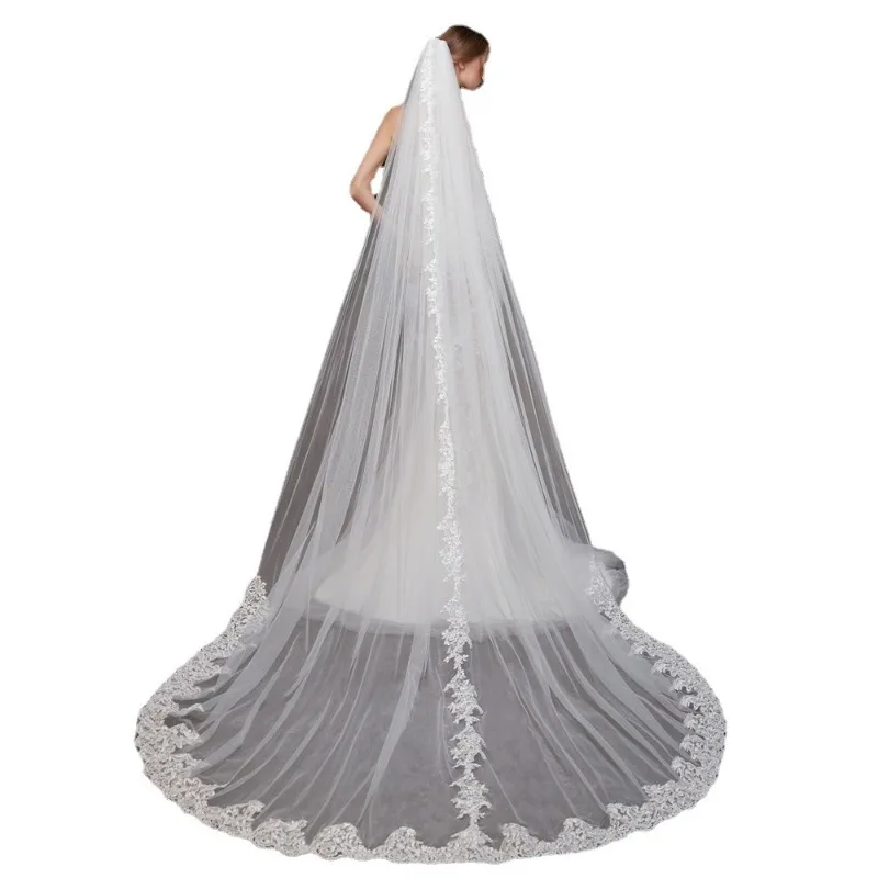 Аксессуары для невесты, кружевная настоящая модель, изображение невесты, фата с вышивкой
Аксессуары для невесты, кружевная настоящая модель, изображение невесты, фата с вышивкой