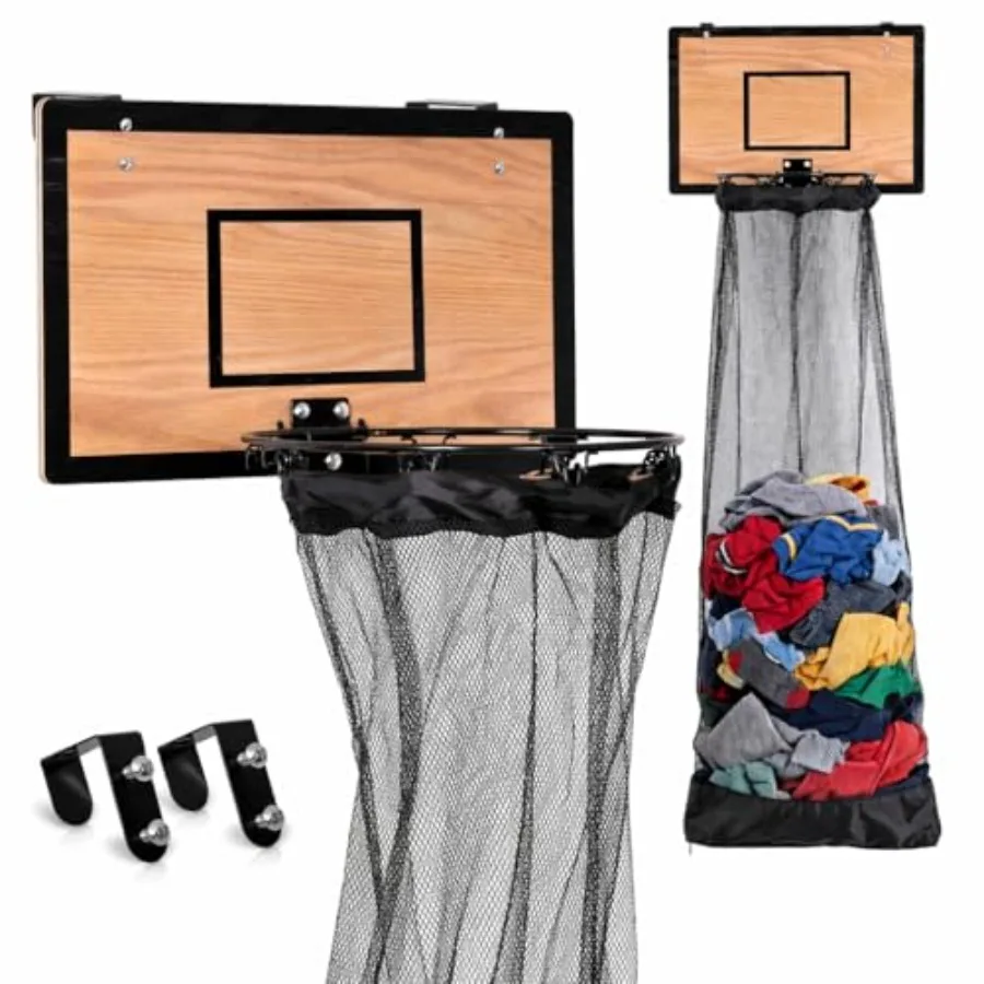 Wooden Basketball Hamper - Hoop Laundry Basket Over the Door - Room Decor
Wooden Basketball Hamper - Hoop Laundry Basket Over the Door - Room Decor