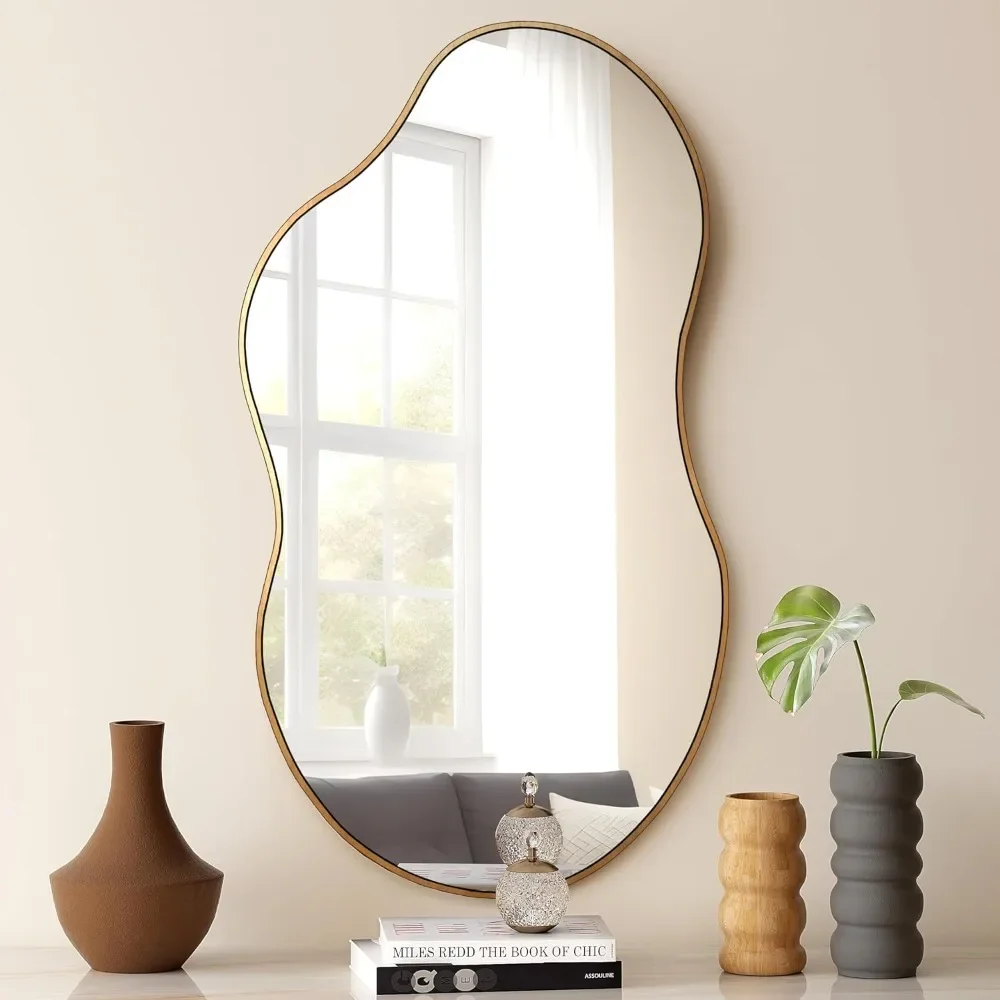 %a Irregular Wall Mirror Decorative, Wavy Accent Mirrors for Living Room Bathroom Bedroom Entryway, 22"x36" Antique-Gold
%a Irregular Wall Mirror Decorative, Wavy Accent Mirrors for Living Room Bathroom Bedroom Entryway, 22"x36" Antique-Gold