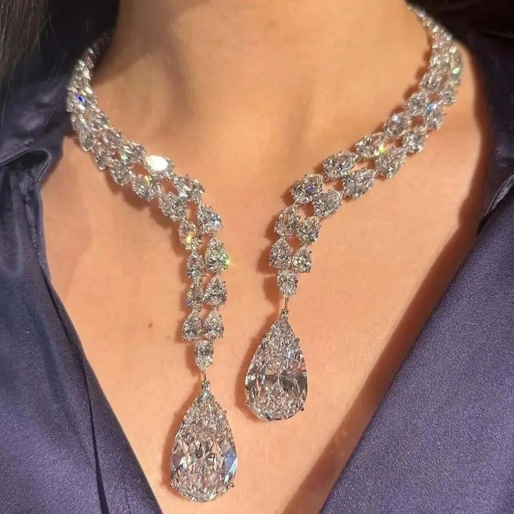 1 New Zircon Double-layer Necklace with Water Droplet Opening Collar and Sexy Collarbone Chain Necklace
1 New Zircon Double-layer Necklace with Water Droplet Opening Collar and Sexy Collarbone Chain Necklace
