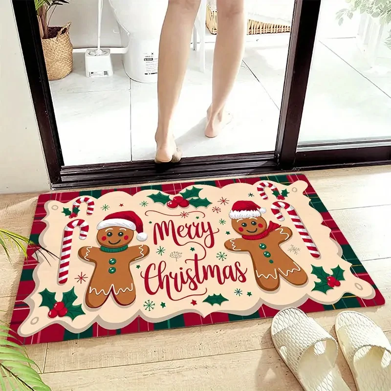VIKAMA Christmas Gingerbread Man Doormat Comfortable Noise-Reducing Entrance Hallway Mat Bedside Rug for Bedroom Home Decor
VIKAMA Christmas Gingerbread Man Doormat Comfortable Noise-Reducing Entrance Hallway Mat Bedside Rug for Bedroom Home Decor