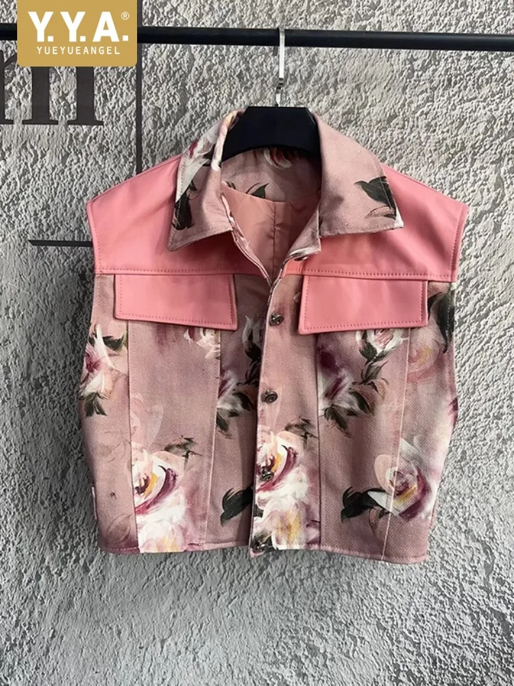 Новая весенняя женская куртка без рукавов из натуральной кожи с принтом, однобортная, розовая, повседневная, короткая жилетка для женщин
Новая весенняя женская куртка без рукавов из натуральной кожи с принтом, однобортная, розовая, повседневная, короткая жилетка для женщин
