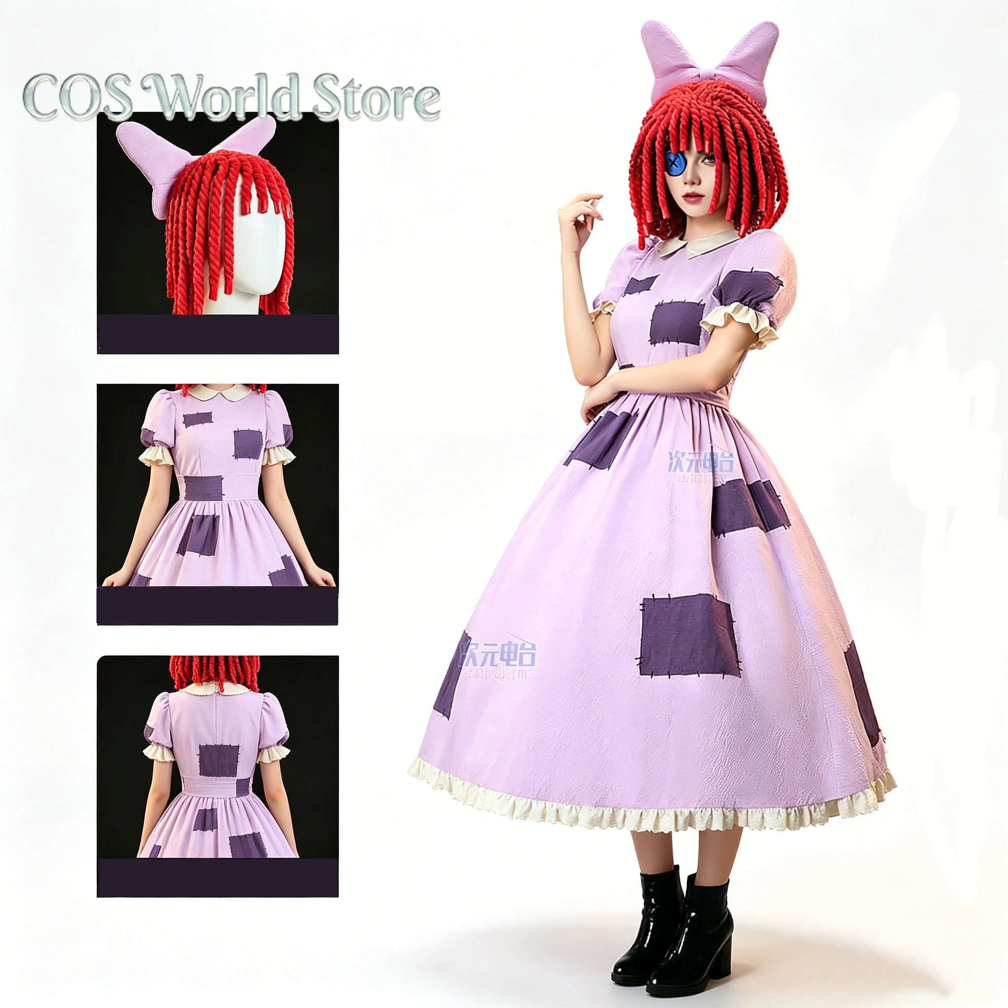 Anime Ragatha Ragath Woman Digital Circus Cosplay Costumes Cosplay Wig Hat dress Cartoon Christmas Halloween Party suit
Anime Ragatha Ragath Woman Digital Circus Cosplay Costumes Cosplay Wig Hat dress Cartoon Christmas Halloween Party suit