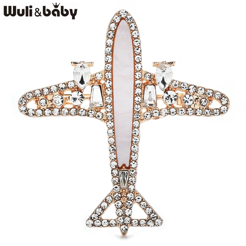 Wuli&baby Lovely Airplane Brooches For Women Men 2-color Rhinestone Charming Aircraft Office Casual Brooch Pins Gifts
Wuli&baby Lovely Airplane Brooches For Women Men 2-color Rhinestone Charming Aircraft Office Casual Brooch Pins Gifts