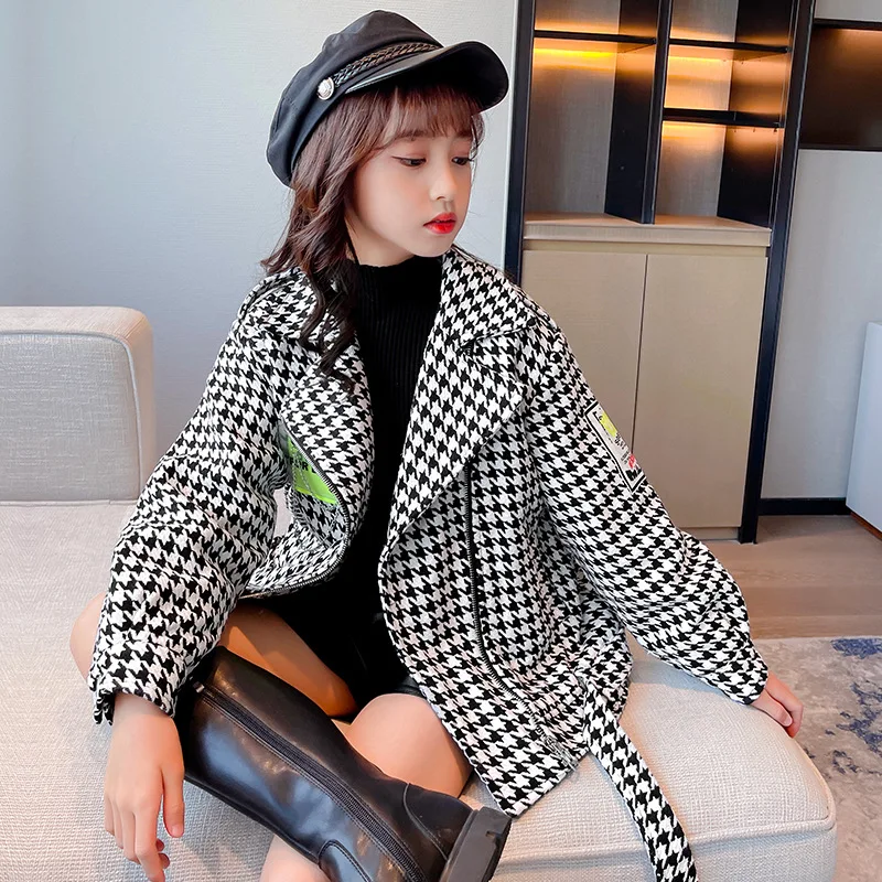 Girls Woolen Coat Jacket Cotton Outwear 2022 Houndstooth Warm Thicken Plus Velvet Winter Autumn School Gift Children's Clothing
Girls Woolen Coat Jacket Cotton Outwear 2022 Houndstooth Warm Thicken Plus Velvet Winter Autumn School Gift Children's Clothing
