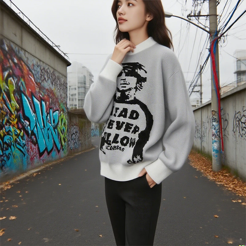 Y2k Streetwear Graphic 2025 New Fashion Clothing Women's Sweater Knit Winter Oversized Vintage Long Sleeve Tops Jumper Pullover
Y2k Streetwear Graphic 2025 New Fashion Clothing Women's Sweater Knit Winter Oversized Vintage Long Sleeve Tops Jumper Pullover