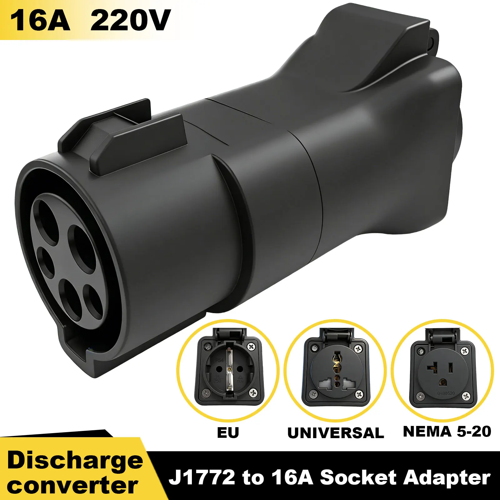 16A J1772 Type1 to EU Schuko NEMA 5-15/20 Universal Socket EV Charger Adapter Cable for E-Bike Scooter Onewheel
16A J1772 Type1 to EU Schuko NEMA 5-15/20 Universal Socket EV Charger Adapter Cable for E-Bike Scooter Onewheel