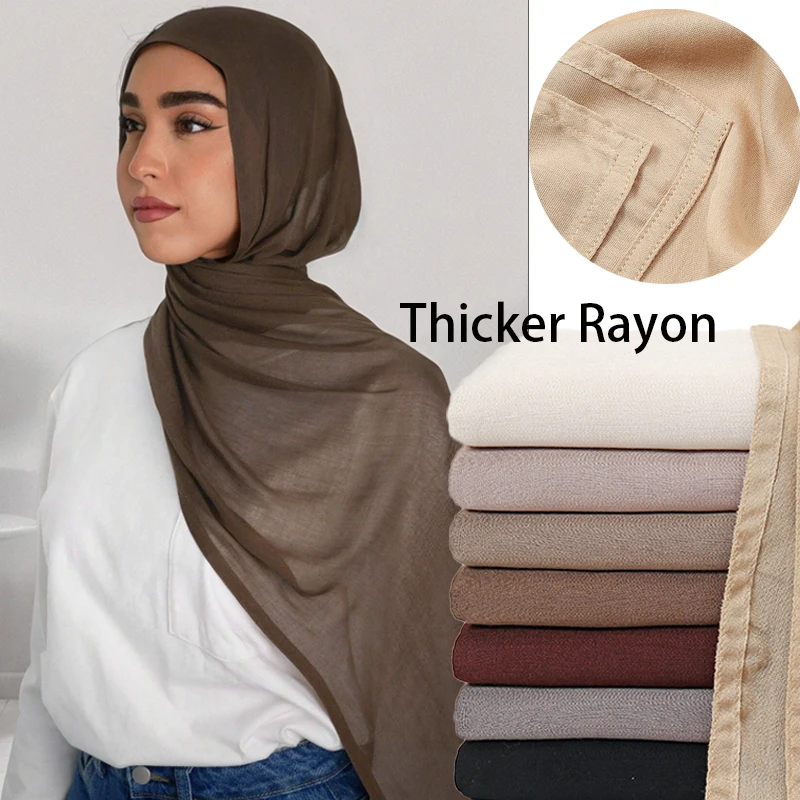180*85cm Muslim Thicker Modal Rayon Hijab Scarf Women Heavy Premium Cotton Rayon Shawl Solid Plain Headscarf Islamic Turban
180*85cm Muslim Thicker Modal Rayon Hijab Scarf Women Heavy Premium Cotton Rayon Shawl Solid Plain Headscarf Islamic Turban
