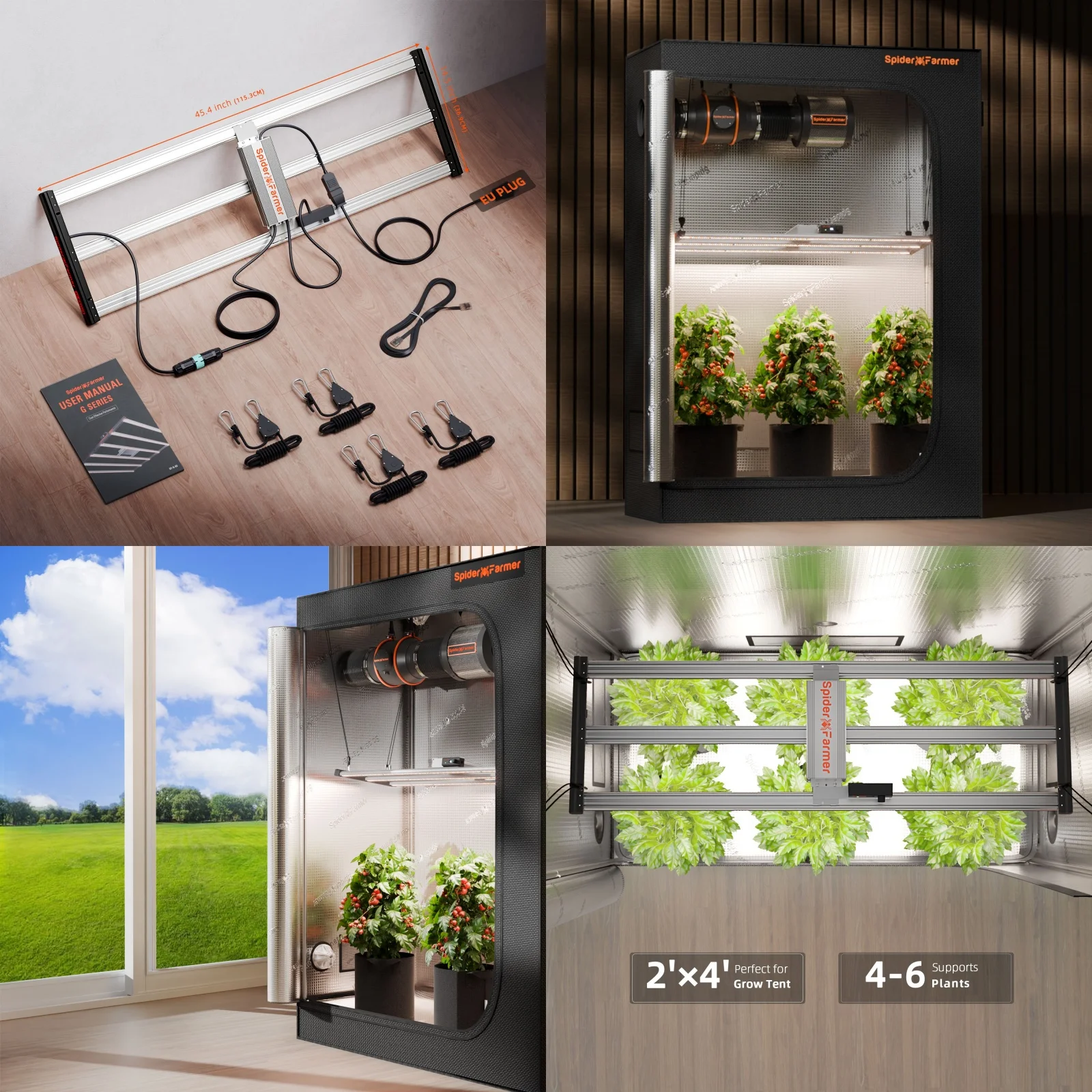 Spider Farmer G4500 320W Full Spectrum LED Grow Light Commercial CO2 Indoor Hydroponics for Seedling Vegetation Flowering Plants
Spider Farmer G4500 320W Full Spectrum LED Grow Light Commercial CO2 Indoor Hydroponics for Seedling Vegetation Flowering Plants