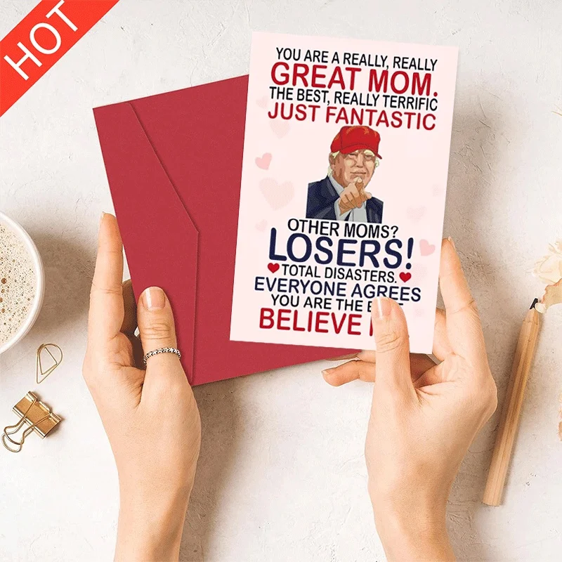 Trump Themed Mother's Day Greeting Card, Great Mom Funny Card, Best Mom Loser Other Moms Humor Card for Mom
Trump Themed Mother's Day Greeting Card, Great Mom Funny Card, Best Mom Loser Other Moms Humor Card for Mom