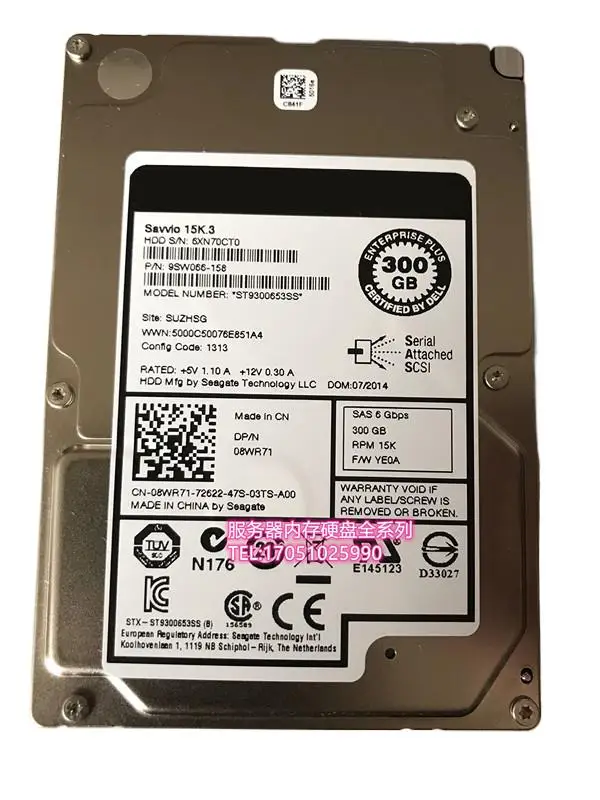 Оригинальный 100% Аутентичный 0H8DVC H8DVC ST9300653SS 300 ГБ 15K SAS 2,5 6 Гбит/с
Оригинальный 100% Аутентичный 0H8DVC H8DVC ST9300653SS 300 ГБ 15K SAS 2,5 6 Гбит/с