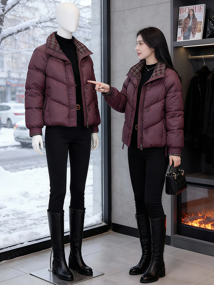 Warm Fce Lined ort Thiened down Cotton Jaet Stand Collar Women's Winter Coat Korean Sle Loose Fit Long Sve Zipper
Warm Fce Lined ort Thiened down Cotton Jaet Stand Collar Women's Winter Coat Korean Sle Loose Fit Long Sve Zipper