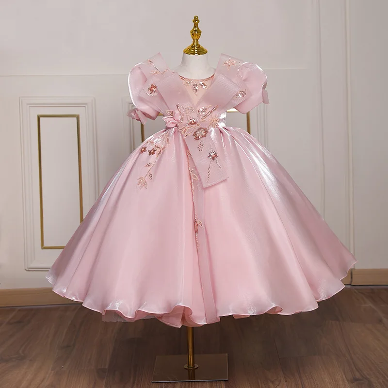 Children's Dress Princess Dress Show Girl Piano Performance Dress Stylish Little Girl Host Evening Dress Pink
Children's Dress Princess Dress Show Girl Piano Performance Dress Stylish Little Girl Host Evening Dress Pink