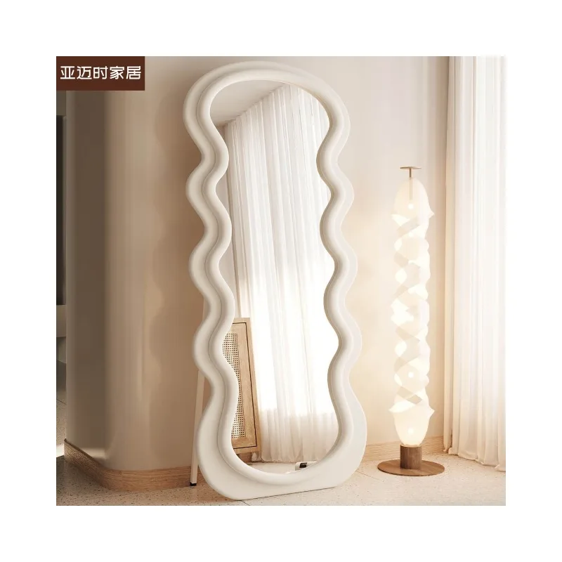 Household Light Luxury Full-length Mirror Floor Mirror Can Be Hung or Stand Ins Wave Wall-hung Dressing Fitting Mirror
Household Light Luxury Full-length Mirror Floor Mirror Can Be Hung or Stand Ins Wave Wall-hung Dressing Fitting Mirror