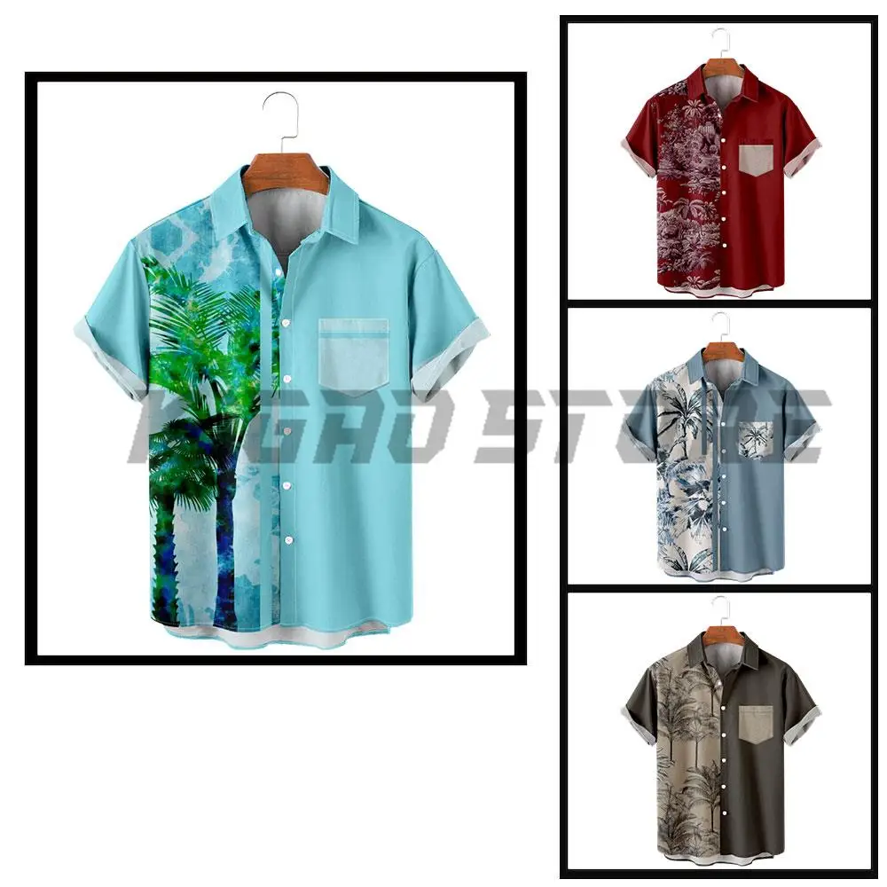 Hawaiian Casual Button-Down Shirts For Men Beach Coconut Palm Casual Shirt Turndown Oversized size Short Sleeve Shirt
Hawaiian Casual Button-Down Shirts For Men Beach Coconut Palm Casual Shirt Turndown Oversized size Short Sleeve Shirt