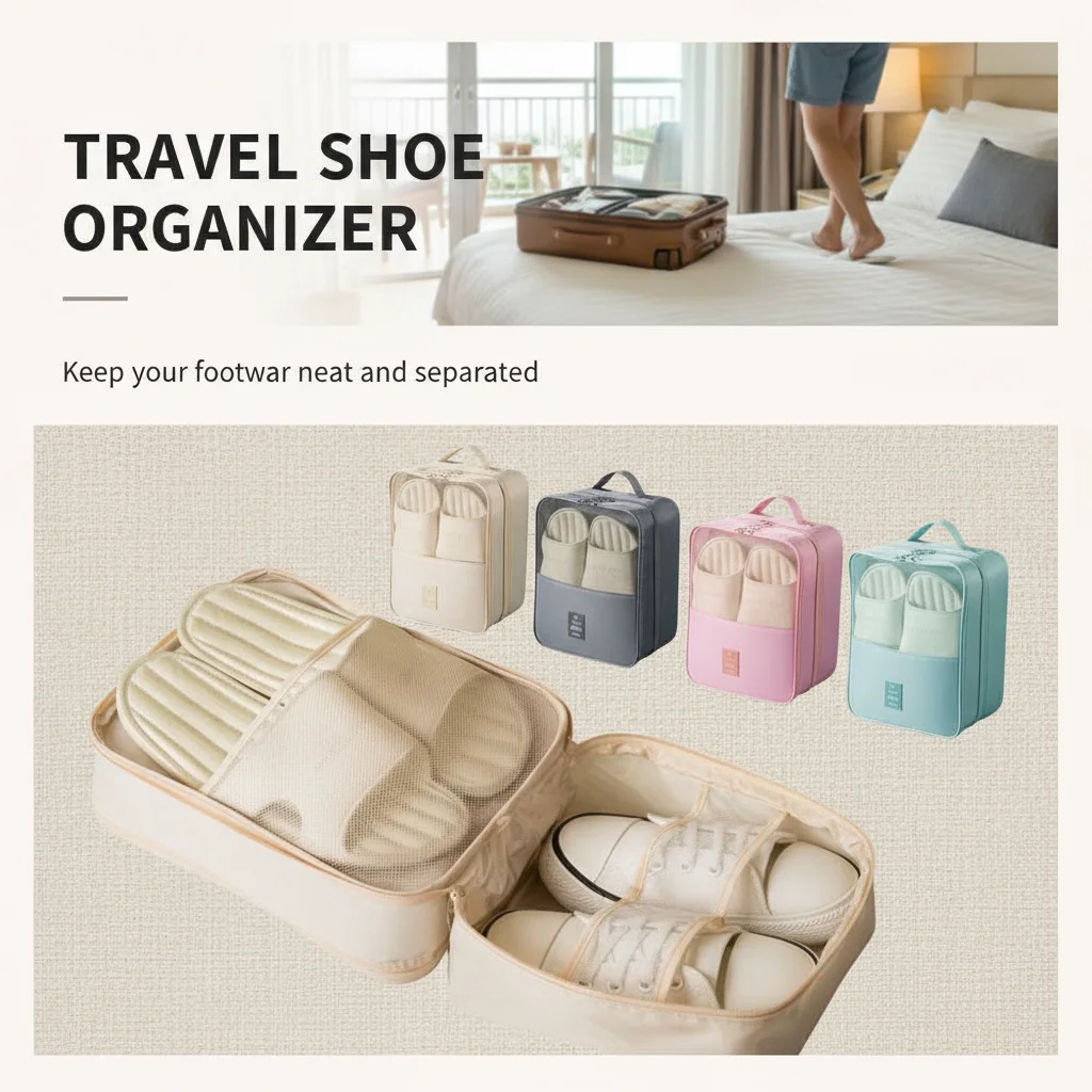 Дышащая сетчатая сумка для обуви для путешествий, портативный органайзер для нескольких пар обуви, диагональный контейнер для обуви для деловых поездок
Дышащая сетчатая сумка для обуви для путешествий, портативный органайзер для нескольких пар обуви, диагональный контейнер для обуви для деловых поездок