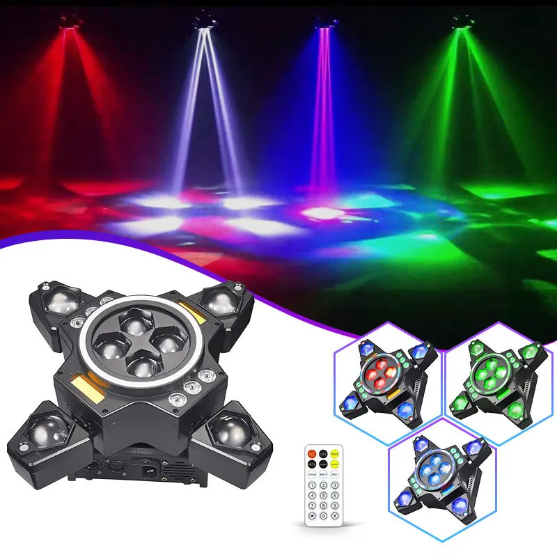 120W 4-in-1 RGBW Moving Head Light with Beam & Laser Effects, Equipped with Remote Control, Ideal for DJ Stage Nightclubs, Party
120W 4-in-1 RGBW Moving Head Light with Beam & Laser Effects, Equipped with Remote Control, Ideal for DJ Stage Nightclubs, Party