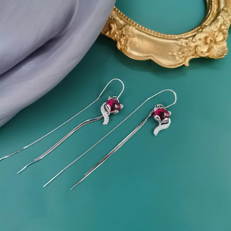 Серьги из серебра 925 пробы в стиле ретро, серебряные серьги на все тело, маленькие серьги с бахромой и ушками лисы, Висячие длинные серьги «кошачий глаз», супер искусственные
Серьги из серебра 925 пробы в стиле ретро, серебряные серьги на все тело, маленькие серьги с бахромой и ушками лисы, Висячие длинные серьги «кошачий глаз», супер искусственные