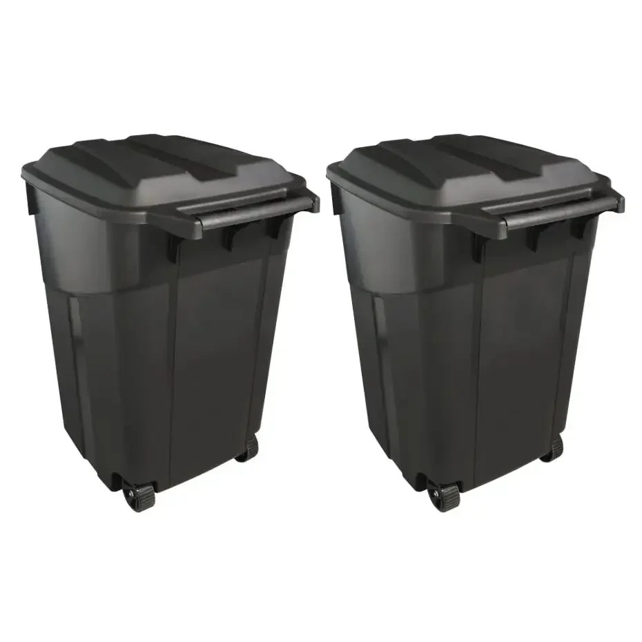 2 PCS 45 Gallon Heavy Duty Plastic Garbage Cans Trash Cans Rubbish Bin Attached Lid 2 Built in Rugged Wheels
2 PCS 45 Gallon Heavy Duty Plastic Garbage Cans Trash Cans Rubbish Bin Attached Lid 2 Built in Rugged Wheels