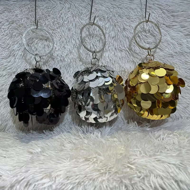 Three-Dimensional Spherical Handmade Woven Metal Party Bead Sequin Shiny Rhinestone Ring Handheld Crossbody Bag
Three-Dimensional Spherical Handmade Woven Metal Party Bead Sequin Shiny Rhinestone Ring Handheld Crossbody Bag