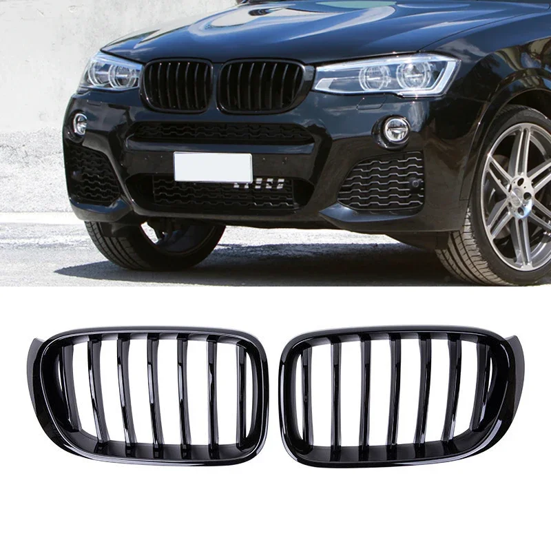 For BMW X3 X4 F25 F26 Car Front Bumper Grille Kidney Racing Grill 2014-2017 Glossy Black Single Line Slat Grilles Accessories
For BMW X3 X4 F25 F26 Car Front Bumper Grille Kidney Racing Grill 2014-2017 Glossy Black Single Line Slat Grilles Accessories