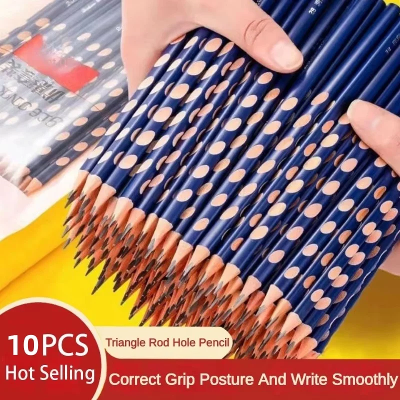 10Pcs 2B/HB Posture Correction Pencil Groove Triangle Wooden Pencil School Office Stationery Professional Exam Drawing Pen
10Pcs 2B/HB Posture Correction Pencil Groove Triangle Wooden Pencil School Office Stationery Professional Exam Drawing Pen