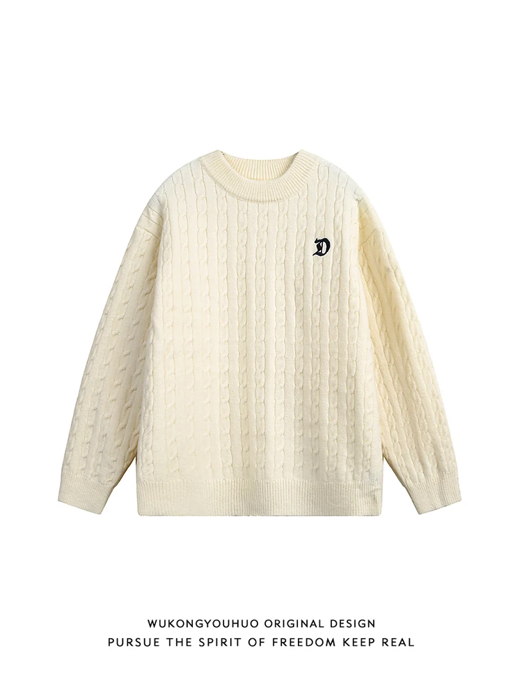 Retro Twist Loose round Ne Knitted Sweater ex Autumn Winter Casual Basic Couple Sweatirt Youth Vitali Sle Long Sl...
Retro Twist Loose round Ne Knitted Sweater ex Autumn Winter Casual Basic Couple Sweatirt Youth Vitali Sle Long Sl...