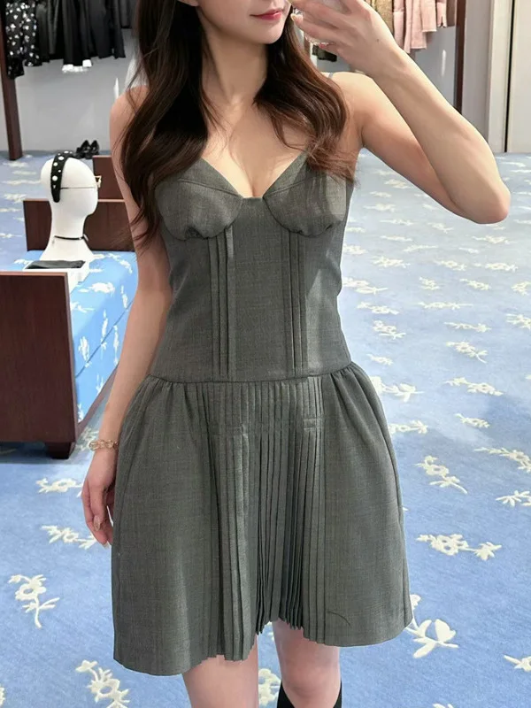 Handmade Beaded Decoration Halter Dress Elegant High Waist Knitted Polyester Summer Thickened No Sleeve V-Neck Daily Wear
Handmade Beaded Decoration Halter Dress Elegant High Waist Knitted Polyester Summer Thickened No Sleeve V-Neck Daily Wear