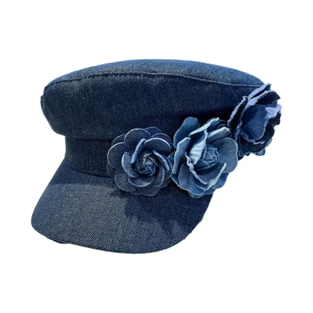 Casual Artistic Denim Camellia Beret Hat Adjustable Elegant Flower Flat Top Hat Exquisite Sweet Painter Caps Travel
Casual Artistic Denim Camellia Beret Hat Adjustable Elegant Flower Flat Top Hat Exquisite Sweet Painter Caps Travel