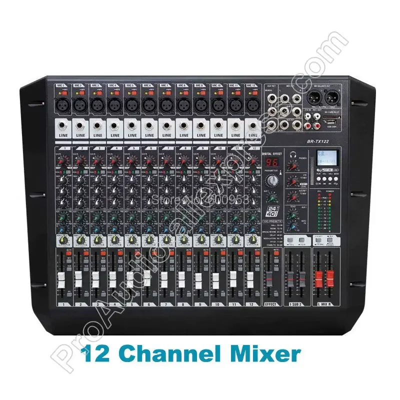 MICWL Professional 12 Channel Double Group Audio Sound Mixer Mixing Console with DSP AUX 48V USB TX122
MICWL Professional 12 Channel Double Group Audio Sound Mixer Mixing Console with DSP AUX 48V USB TX122