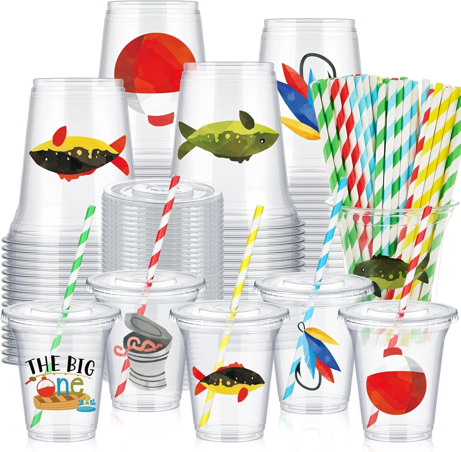 60 Sets Watercolor Gone Fishing Party Cups with Lids and Paper Straws 14 oz Disposable Clear Plastic Cups Bulk for Gone
60 Sets Watercolor Gone Fishing Party Cups with Lids and Paper Straws 14 oz Disposable Clear Plastic Cups Bulk for Gone