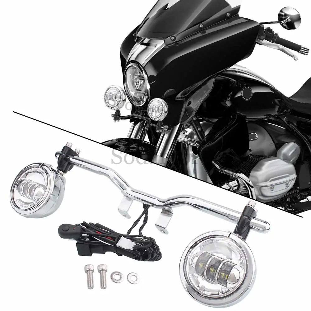 Pair 60W Motorcycle headlights LED Fog Lights Auxiliary driving lights For BMW R18B R18B Bagger R18 Transcontinental 2021-2024
Pair 60W Motorcycle headlights LED Fog Lights Auxiliary driving lights For BMW R18B R18B Bagger R18 Transcontinental 2021-2024