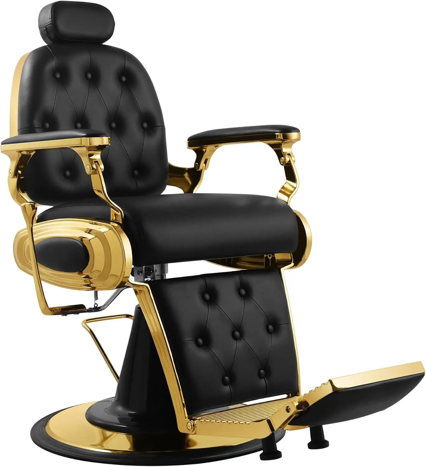 Retro Barber Chair Salon Chair Reclining Vintage Hair Stylist Chair, Hydraulic All Purpose for Barbershop Home (Black Gold)
Retro Barber Chair Salon Chair Reclining Vintage Hair Stylist Chair, Hydraulic All Purpose for Barbershop Home (Black Gold)