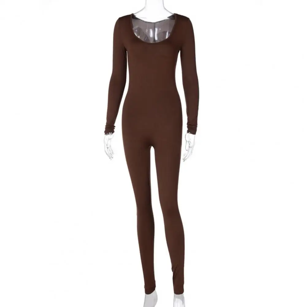 Solid Color Jumpsuit High Elasticity Women's U Neck Jumpsuit with Long Sleeves Solid Color Butt-lifted Design Soft for Spring
Solid Color Jumpsuit High Elasticity Women's U Neck Jumpsuit with Long Sleeves Solid Color Butt-lifted Design Soft for Spring