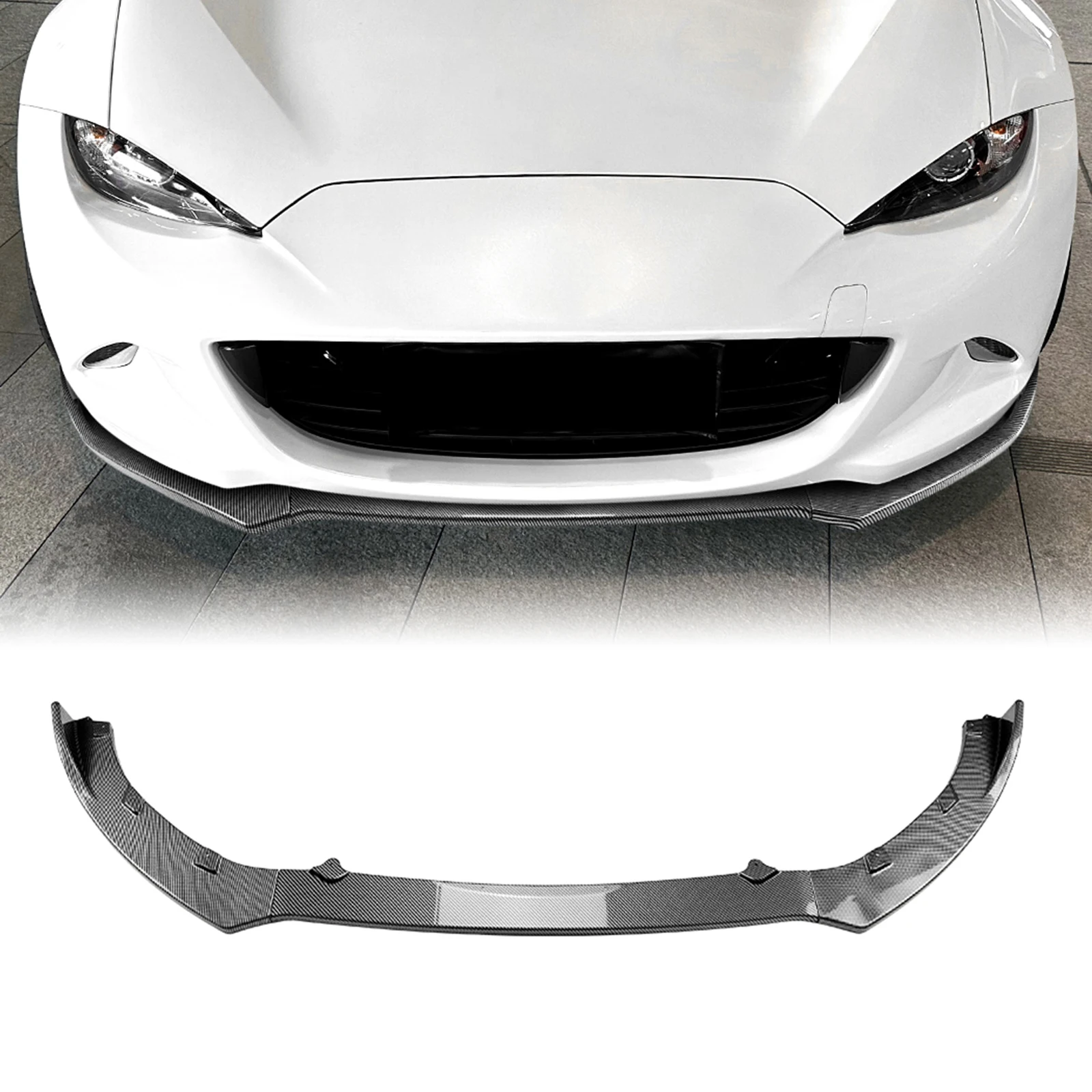 Front Bumper Spoiler Lip For MX-5 MX5 Miata ND 2016-2025 2-Door Carbon Fiber Look/Gloss Black Lower Splitter Protector Kit
Front Bumper Spoiler Lip For MX-5 MX5 Miata ND 2016-2025 2-Door Carbon Fiber Look/Gloss Black Lower Splitter Protector Kit