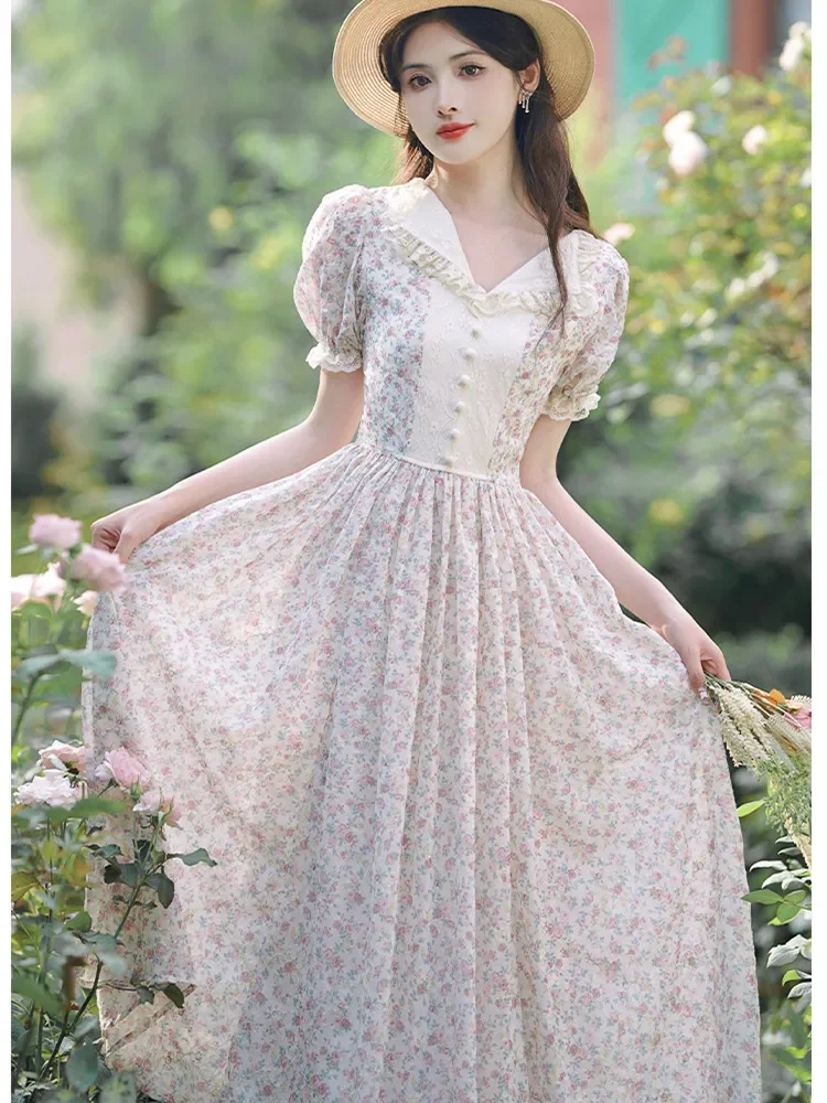 2025 романтические платья с цветочным принтом, женское ретро-стиль прерий, милое платье принцессы, кружевное платье с лацканами, шикарное элегантное платье феи с пышными рукавами
2025 романтические платья с цветочным принтом, женское ретро-стиль прерий, милое платье принцессы, кружевное платье с лацканами, шикарное элегантное платье феи с пышными рукавами