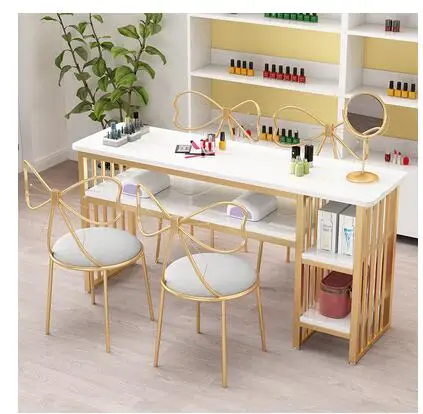 Nail table net red double manicure table and chair set economical manicure shop table
Nail table net red double manicure table and chair set economical manicure shop table
