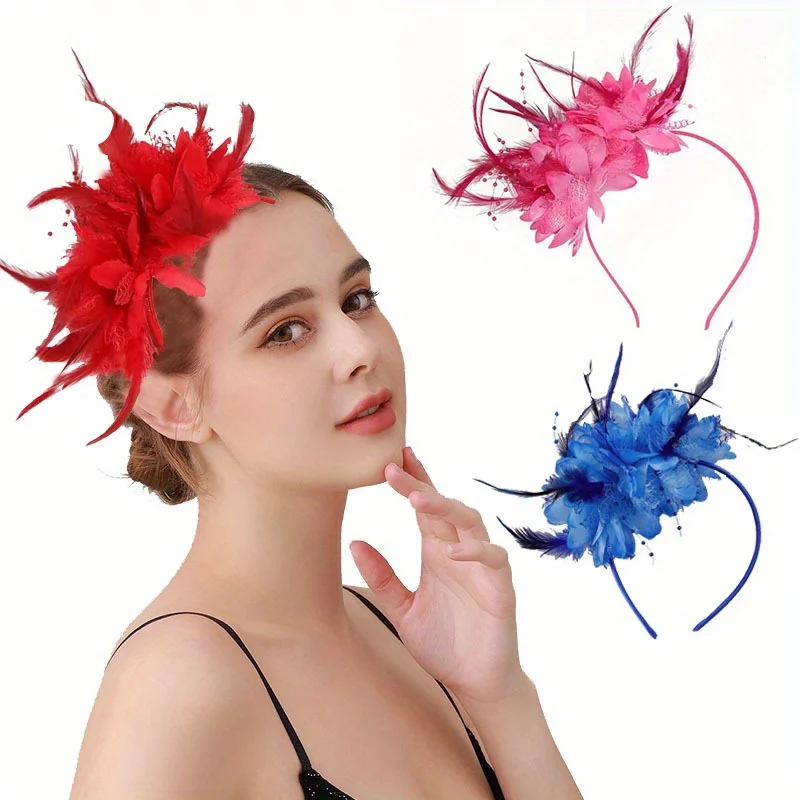 Feather Flower Headband Stylish Halloween Party Hair Accessory, Bridal Tiara, and Fascinator Hat for Women Hair Accessory Floral
Feather Flower Headband Stylish Halloween Party Hair Accessory, Bridal Tiara, and Fascinator Hat for Women Hair Accessory Floral