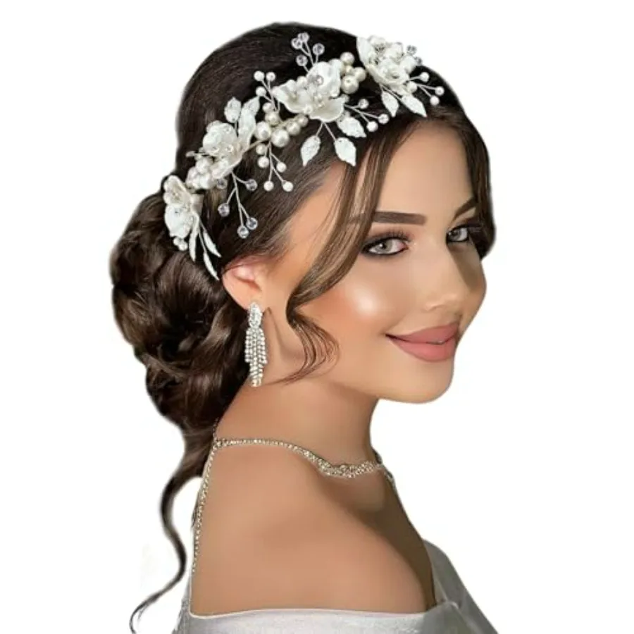 Bridal Hair Accessories, Pearl Adorned Wedding Hair Pieces for Brides, Flower Hair Combs for Bride
Bridal Hair Accessories, Pearl Adorned Wedding Hair Pieces for Brides, Flower Hair Combs for Bride