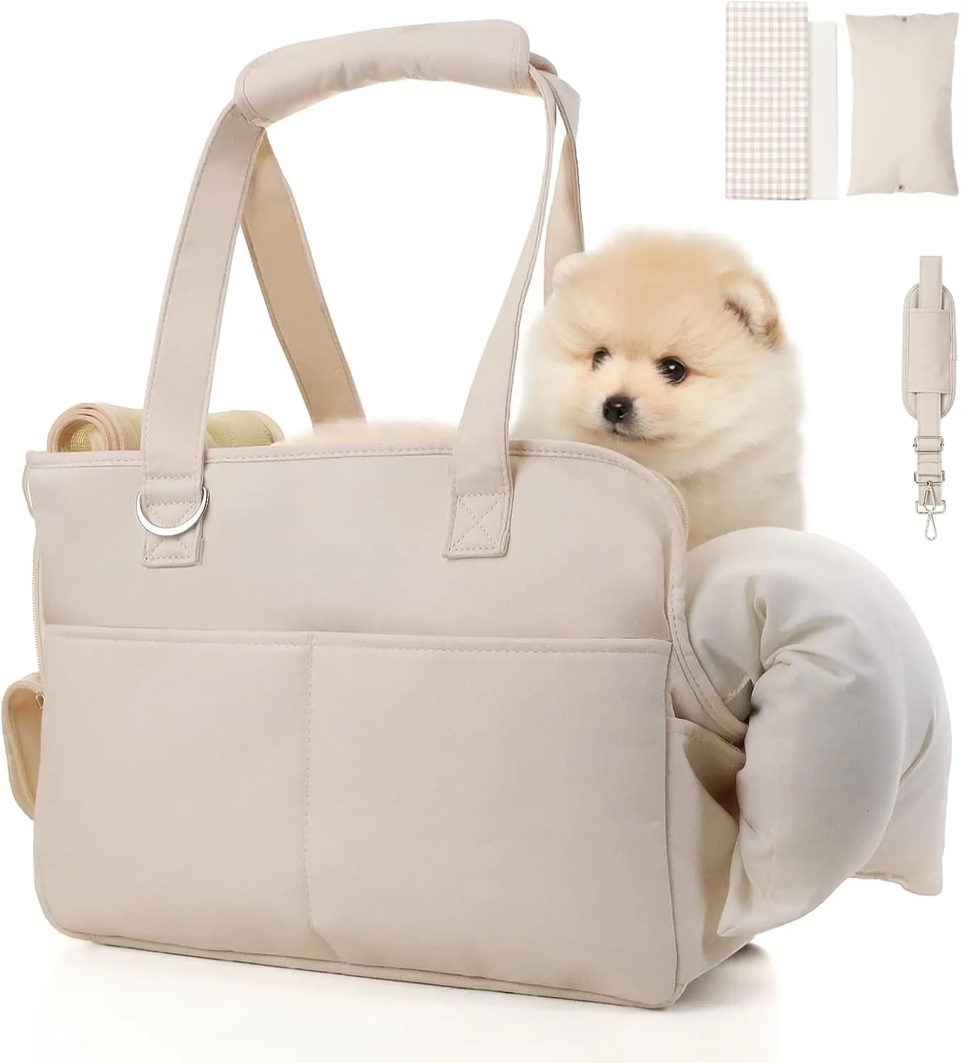 Dog Purse Carrier for Small Dogs & Puppies, Soft Cotton Sided Folding Dog Carriers for Small Dogs Medium Cats up to 15
Dog Purse Carrier for Small Dogs & Puppies, Soft Cotton Sided Folding Dog Carriers for Small Dogs Medium Cats up to 15