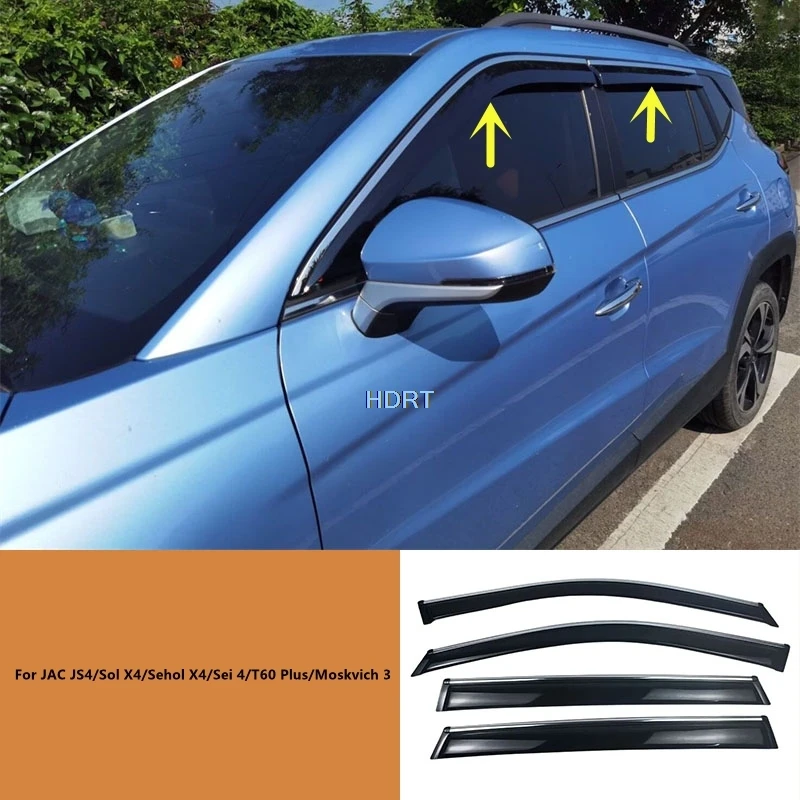 Car Styling Window Visor Deflector Sun Rain Shelter Cover For JAC JS4/Sol X4/Sehol X4/Sei 4/Nevado/T60 Plus/Moskvich 3 2021 +
Car Styling Window Visor Deflector Sun Rain Shelter Cover For JAC JS4/Sol X4/Sehol X4/Sei 4/Nevado/T60 Plus/Moskvich 3 2021 +
